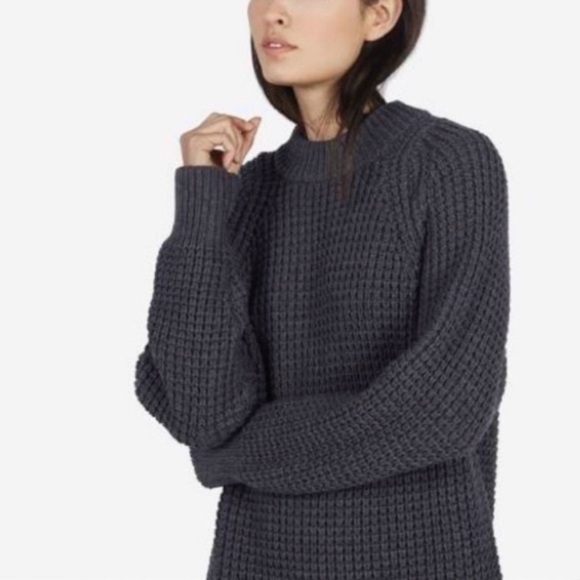 Everlane Merino wool sweater in grey waffle knit - Picture 9 of 12